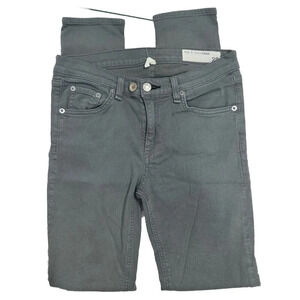 Rag & Bone Womens The Skinny Jeans Distressed Sage Gray Sz 28 Low Rise